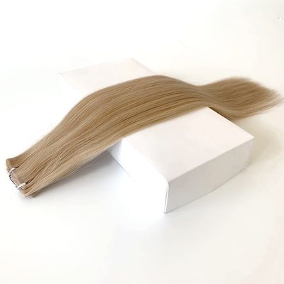 Remy Hair Dyeable PU Skin Weft /Tape Weft Extension con cinta de resaltado en las extensiones de cabello