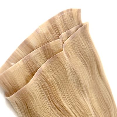 Remy Hair Dyeable PU Skin Weft /Tape Weft Extension con cinta de resaltado en las extensiones de cabello