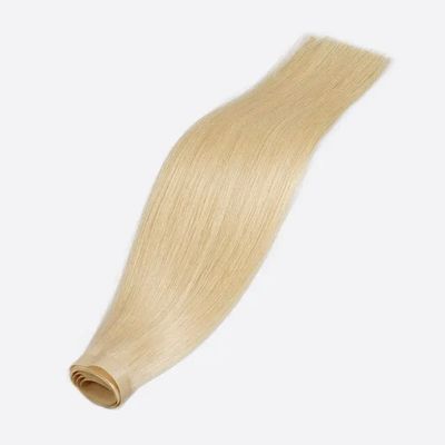 Tela de cabello de piel de PU doble en estilo recto con diferentes colores y precio