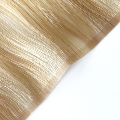 Cabello humano estilo recto PU tejido de piel atado a mano Mini tejido plano para el salón Remy Cabello
