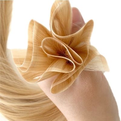 Cabello humano estilo recto PU tejido de piel atado a mano Mini tejido plano para el salón Remy Cabello