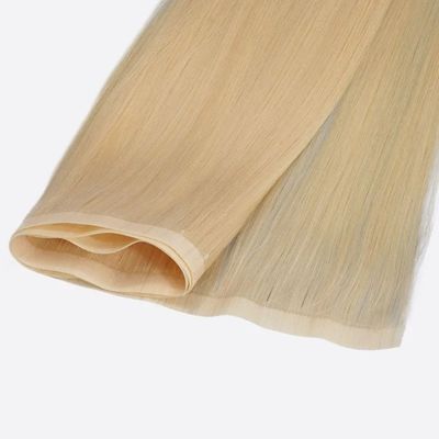 Cabello humano estilo recto PU tejido de piel atado a mano Mini tejido plano para el salón Remy Cabello