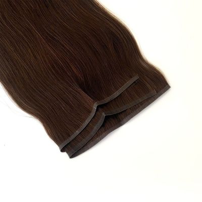 Mini cabello de trama plana con trama de piel PU y diseño alineado de cutícula doble PW-24268