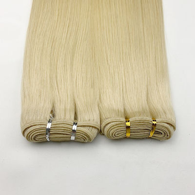 WEFT-231008 Extensiones de tejido de pelo de color rubio Blonde recta Remi máquina de doble tejido