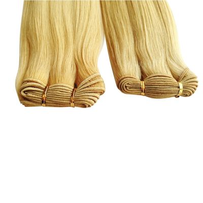WEFT-231008 Extensiones de tejido de pelo de color rubio Blonde recta Remi máquina de doble tejido