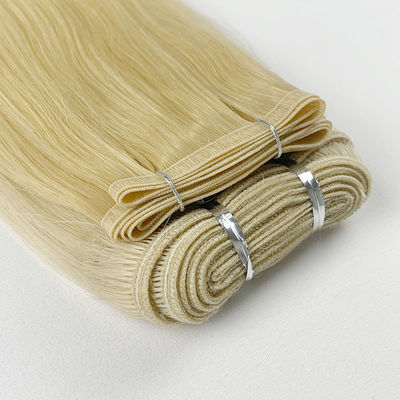 WEFT-231008 Extensiones de tejido de pelo de color rubio Blonde recta Remi máquina de doble tejido