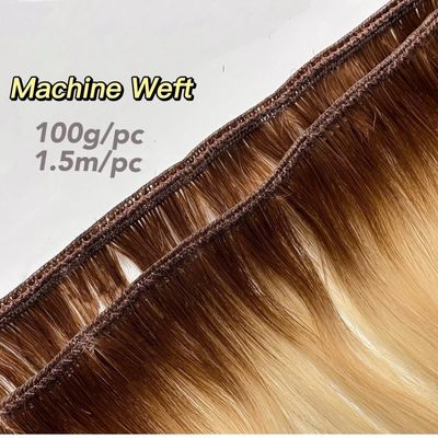 100 g/ envase doble de 100 cuticula Remy Hair Weft Extension con pago inicial