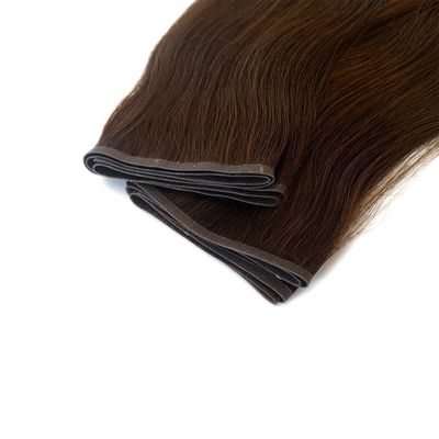 Muti Color Remy Extensiones de cabello 100% Peruano Plano de tejido cabello humano con tejido PU de piel