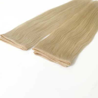 12A Rectas de tejido plano Remy extensiones de cabello sin costura cutícula alineada PU tejido de la piel ideal