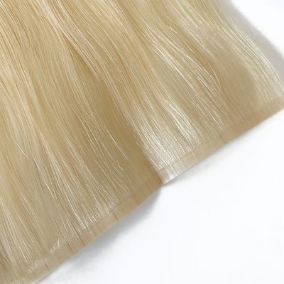12A Rectas de tejido plano Remy extensiones de cabello sin costura cutícula alineada PU tejido de la piel ideal