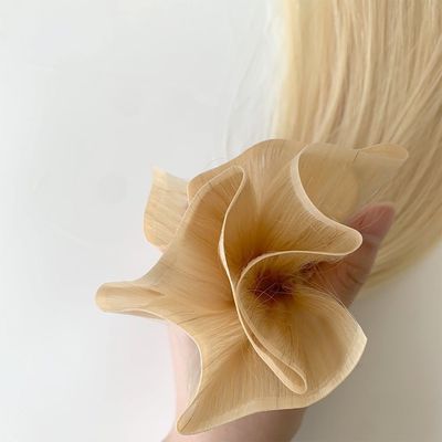 12A Rectas de tejido plano Remy extensiones de cabello sin costura cutícula alineada PU tejido de la piel ideal