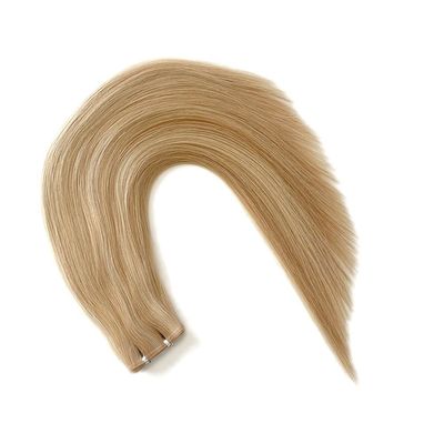 Ruso cabello humano doble dibujado PU Extensiones de tejido de la piel Estilo recto Personalización