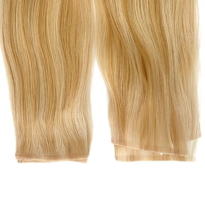 Ruso cabello humano doble dibujado PU Extensiones de tejido de la piel Estilo recto Personalización