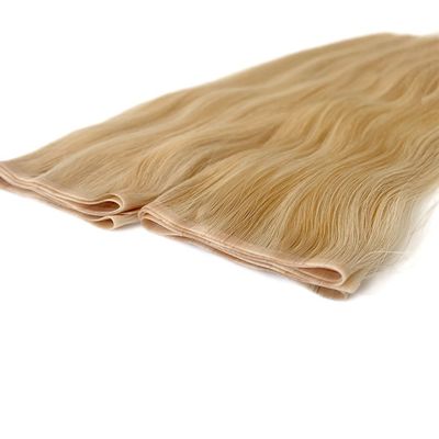 Ruso cabello humano doble dibujado PU Extensiones de tejido de la piel Estilo recto Personalización