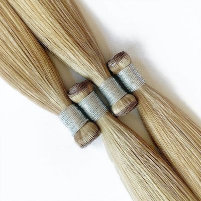 Doble dibujado rubio genio tejido extensiones de cabello humano sin problemas devolución de 30 días