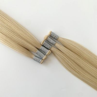 Doble dibujado rubio genio tejido extensiones de cabello humano sin problemas devolución de 30 días