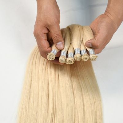 Doble dibujado rubio genio tejido extensiones de cabello humano sin problemas devolución de 30 días