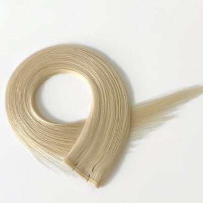 100 g/ envase Pelo humano Remy de color muti Plano de trama doble cabello crudo