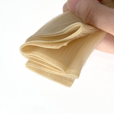 100 g/ envase Pelo humano Remy de color muti Plano de trama doble cabello crudo