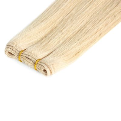 Extensiones de cabello humano de doble dibujo rubio y tejido remy.