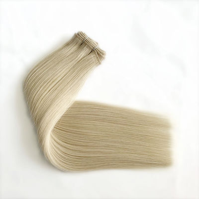 Extensiones de cabello humano de doble dibujo rubio y tejido remy.