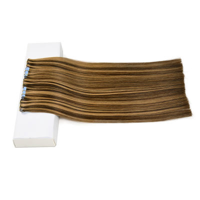 Cuticle completo 100 Virgin Remy cinta de cabello humano Ins Extensiones para cinta de estilo preenroscada