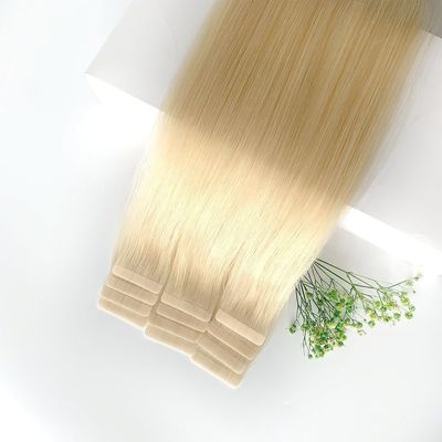 Grado europeo 12A Cinta sin procesar Ins en bruto Doble dibujado virgen Remy 100 Extensión de cabello humano