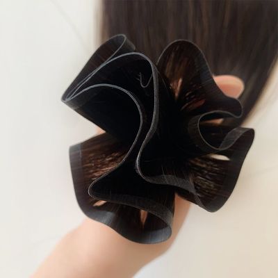 Cabello sin costura de doble tira de piel PU de lujo para la demanda de cabello humano virgen brasileño