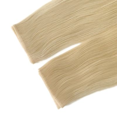 Cabello Remy tejido cutáneo sin costura doble cuticular alineada extensiones de cabello de tejido ruso