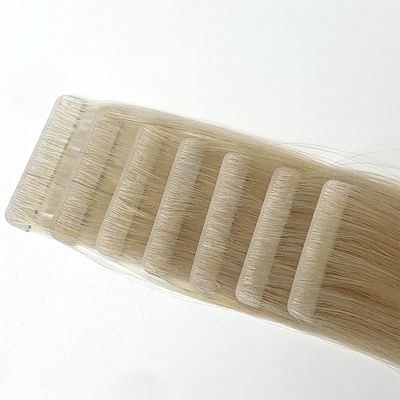 Solicitud personalizada 100% de cinta invisible virgen europea rusa en extensiones de cabello