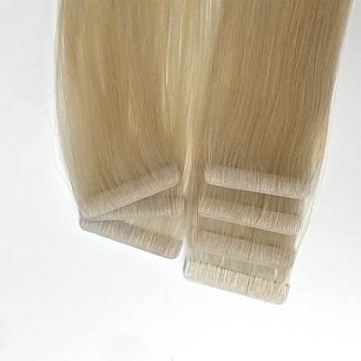 Solicitud personalizada 100% de cinta invisible virgen europea rusa en extensiones de cabello