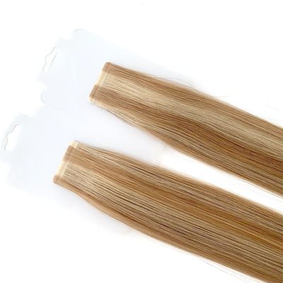 Solicitud personalizada Último diseño cinta delgada de doble dibujo extensiones de pelo remy europeo