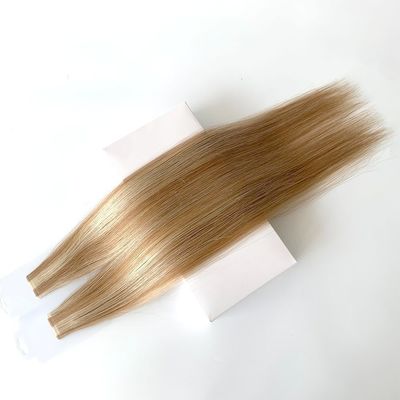 Solicitud personalizada Último diseño cinta delgada de doble dibujo extensiones de pelo remy europeo
