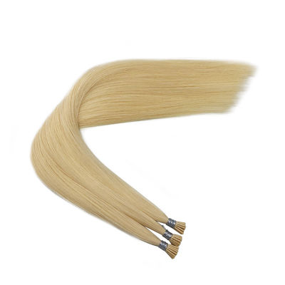 EE.UU. 100% ruso I Tip Extensiones de cabello humano Doble dibujado con perlas italianas de punta de pegamento