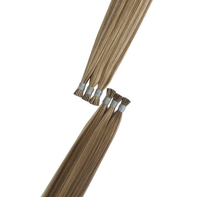 Extensón de punta de queratina en bruto Cabello 100% Remy Extensón de cabello natural Hombre doble dibujado