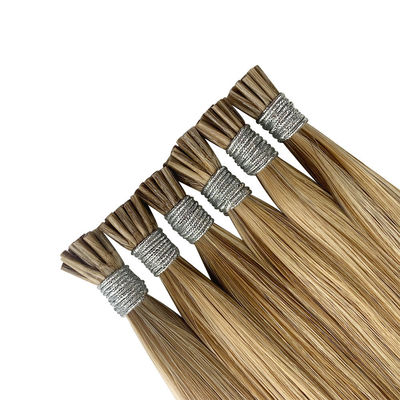 12-28 pulgadas de cuentas italianas punta doble dibujado I punta Remy queratina extensiones de cabello humano