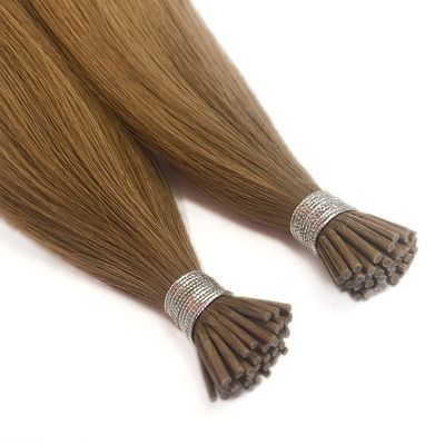 12-28 pulgadas de cuentas italianas punta doble dibujado I punta Remy queratina extensiones de cabello humano