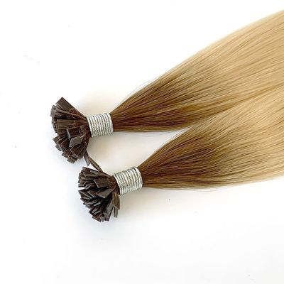 Extensiones de cabello ruso de punta plana de doble dibujo de pelo Remy U-Tip Keratina pre-agregada