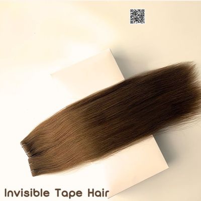 100% Remy Tape Hair Straight Brazalian Human Hair Extension 20 pulgadas Pedido personalizado