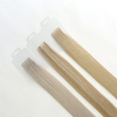 Blonde Color Sin costura de cinta delgada extensiones de cabello para mujeres Dyeable Dyeable dentro de US
