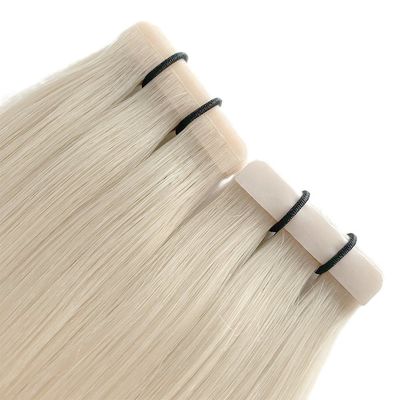 Blonde Color Sin costura de cinta delgada extensiones de cabello para mujeres Dyeable Dyeable dentro de US