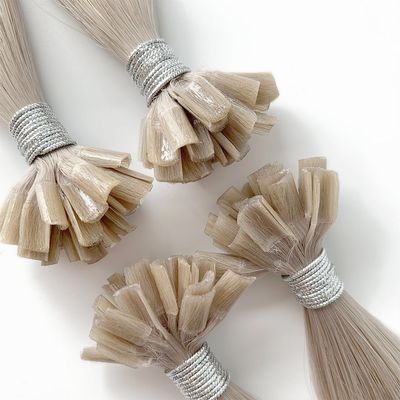 Enlace de pegamento de queratina italiana U Tip Extensiones de cabello humano Remy doble dibujado Cabello brasileño