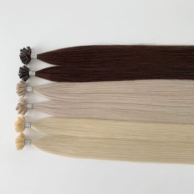 Cabello Remy Cabello Humano Doble Tirado Virgen Crudo Preenvasado con Keratina U Tip de Uña Extensión de Cabello