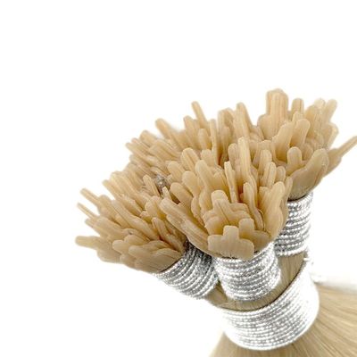 100% de cabello humano pre-enlazado con abanico de punta de queratina y extensiones de cabello de punta para solicitud personalizada