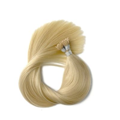 100% de cabello humano pre-enlazado con abanico de punta de queratina y extensiones de cabello de punta para solicitud personalizada