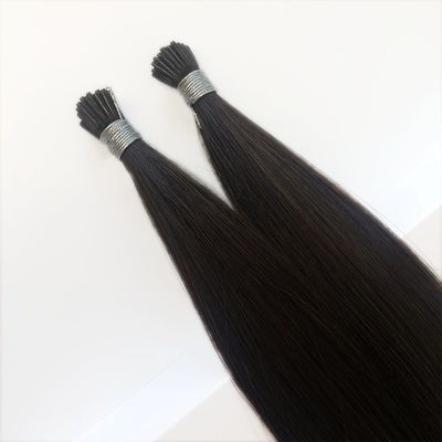 Solicitar un reembolso en un plazo de 30 días 1 g/strand Raw Virgin Remy 1b I-Tip Hair Extensions