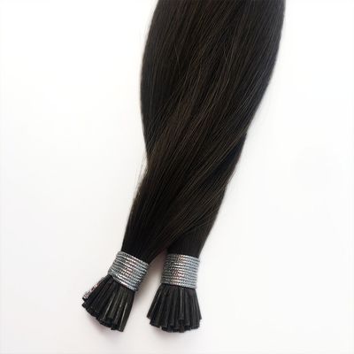 Solicitar un reembolso en un plazo de 30 días 1 g/strand Raw Virgin Remy 1b I-Tip Hair Extensions