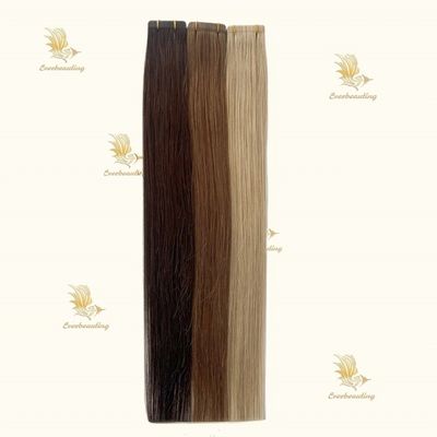 20 pulgadas de Europa doble dibujado de pelo humano cinta extensiones de pelo cinta ins extensiones