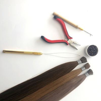 Extensiones de cabello de queratina Remy doblemente dibujadas 1 g/ hebra 0,200 kg Peso bruto del paquete