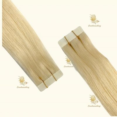 Larga rubia cinta Remy en extensiones de pelo 20 pulgadas longitud del cabello 30 días devolución de dinero